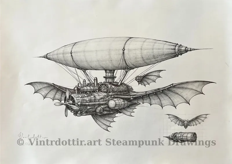 Ornithopter No. V - Machina Aerostatica Rotatoria
